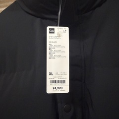 【半額GUタグ付き新品】XLジャケット　アウター　ウォームパデッドスタンドブルゾンの画像