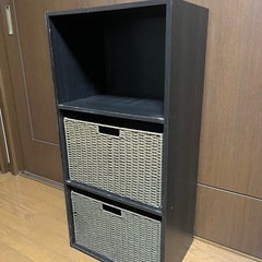 カラーボックス③ 3段 棚板固定式の画像