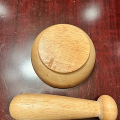 乳鉢＋乳棒 木製 スパイス ナッツ 抹茶 離乳食 の画像