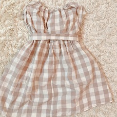 apres les cours チェック柄ノースリーブワンピース 100の画像