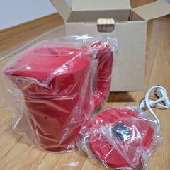 【新品未使用品】人気色レッドdretec Ramin 電気ケトル 1.0L 赤の画像