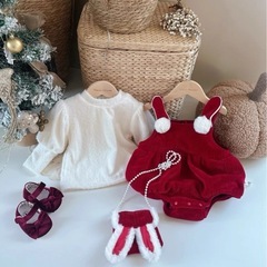 新品　クリスマス🎄ロンパース　80の画像