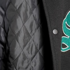 【ILL＇S】Sサイズ(大きめ)ワッペン刺繍 スタジャン レザー ユニセックスの画像