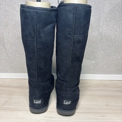 Lee ロングムートンブーツ ブラック  24.0cmの画像