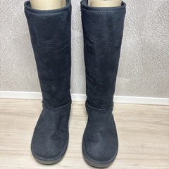 Lee ロングムートンブーツ ブラック  24.0cmの画像