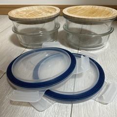 IKEA 保存容器丸型400mlフタセット×4 の画像