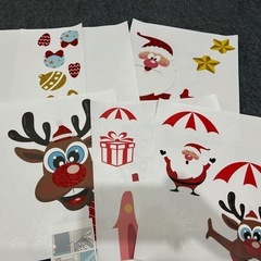 【決まってます】クリスマス ステッカー シール　クリスマスツリー　フェルト 飾り 窓 ガラス サンタクロース の画像