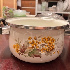 【新品】ほうろう両手鍋 ガラス蓋 20cm⒊0ℓSZ-20の画像