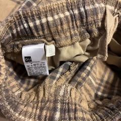 1/16削除予定　GU チェックズボン　130cmの画像