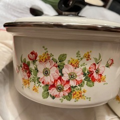 【象印】［新品］ホーロー片手鍋＋両手鍋セット エナトップ 花束 の画像