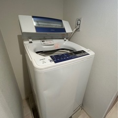 洗濯機　日立　全自動洗濯機　白　ブルー　BW-7SVの画像