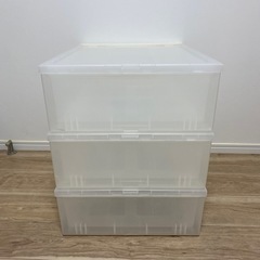 定価ほぼ半額‼️無印良品 ポリプロピレンクローゼットケース 引出式　小3セットの画像