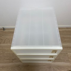 定価ほぼ半額‼️無印良品 ポリプロピレンクローゼットケース 引出式　小3セットの画像