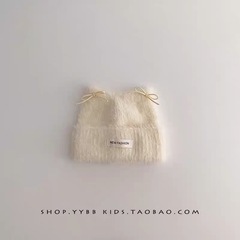 ふわふわベビー猫耳帽子の画像