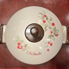 【理研】［新品］アルミ両手鍋 蓋付き 22cm ラズベリーの画像