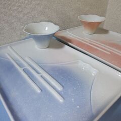 未使用　美濃焼　Ｊーmode Wa no Bi 富士桜ペアプレートの画像