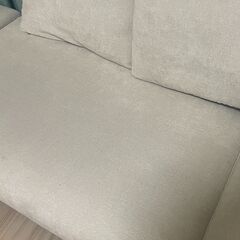 【至急お譲りしたいです】２人がけソファ　オットマン付きの画像