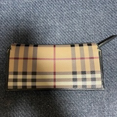 Burberry 長財布 チェック柄 レザーの画像