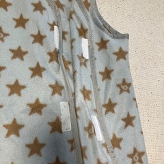 水色 星柄 スリーパー フリースの画像
