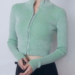 新品   EMODA エモダ  プレーティングリブジップニットの画像