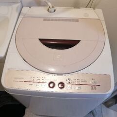 0円　即引取り可能。シャープ SHARP 全自動洗濯機（5.5kg） ES-FG55H-C（ベージュ系）の画像