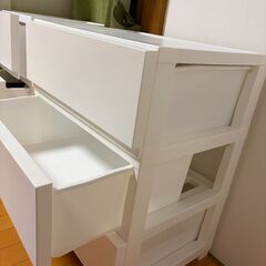 ニトリワイドチェスト(3段 ホワイト)の画像