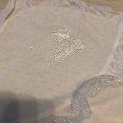 おくるみ　ブランケット　お宮参り　くま　白の画像