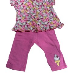 90cm ベビー服 パジャマ 上下セット 3点の画像