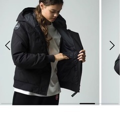 ダウンジャケット黒の画像