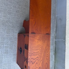 和風 木製 収納棚／小箪笥（引き出し・扉付き）の画像