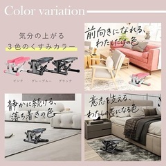 ステッパー 有酸素運動 在宅 フィットネス 立ち専用 油圧式 姿勢 高さ調整 ダイエット トレーニング 足踏み グレーブルーの画像