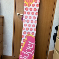 花柄スノーボード板&ビンディングの画像
