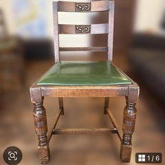 イギリス　アンティーク　ダイニングチェア　木製の画像