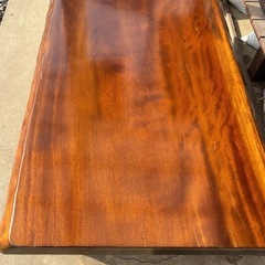 ブビンガ 一枚板 テーブル アンティーク ヴィンテージ 高級 ダイニング 座卓の画像