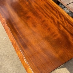 ブビンガ 一枚板 テーブル アンティーク ヴィンテージ 高級 ダイニング 座卓の画像