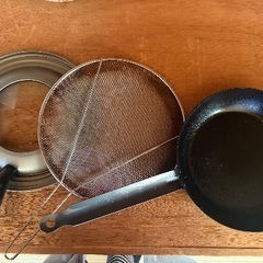 土鍋とフライパンまとめての画像