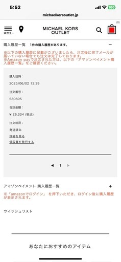 未急ぎ明日まで　
使用　MICHAEL KORS SHEILA　交渉あり