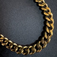  N51*《ゴールド》*ステンレス＊7mm喜平チェーンネックレスSSTの画像