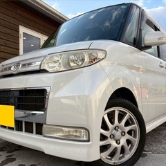 快適なターボ☆月々9千円〜分割可❗️車検2年付き！【名義変更代込み】広い車内！大人気‼️ダイハツ タントカスタム☆Bluetoothナビ付き☆走行中DVD見れます☆純正アルミ☆電動スライドドア☆ドライブレコーダー☆事故歴修復歴なし☆そのまま乗って帰れます！の画像