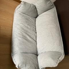 リクライニングフロアソファ 『Flumie フルーミー』 2人掛け グレーの画像