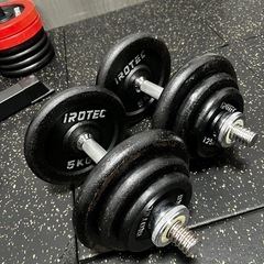 群馬県からホームジム一式 まとめ売り IROTEC可変式ダンベル＋プレートツリーの画像