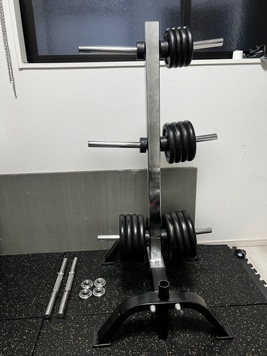 群馬県からホームジム一式 まとめ売り IROTEC可変式ダンベル＋プレート