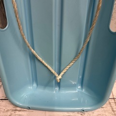 軽量プラスチックそり ロープ付き　水色の画像