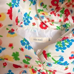 花柄ダウンコート 90 miamail ダウン 花 フラワー コート 防寒 子供の画像