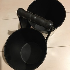 ★2連　鉢★英語　ブリキ　アルミ　多肉植物　植えの画像