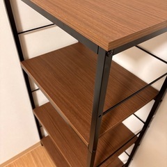 ニトリ　木目調シェルフの画像