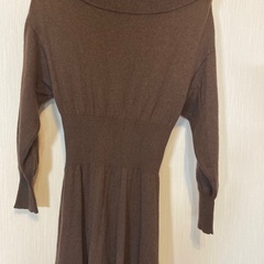 Ｆ R A Y I. D 羊毛ブラウン ニットワンピース ,バックレースアップの画像