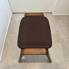 ニトリ　木製スツール(リューク ダークブラウン)の画像