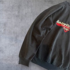 90s usa製 Harley Davidson スウェット ネイビー Lの画像