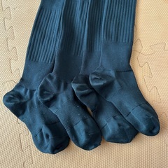 サッカー黒ソックス21cm? 2足セットの画像